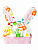 Шапочка "Ладошки" - Размер 36 - Цвет бело-розовый с рисунком - интернет-магазин Bits-n-Bobs.ru