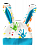 Шапочка "Ладошки" - Размер 44 - Цвет белый с рисунком - интернет-магазин Bits-n-Bobs.ru