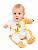 Комбинезон "Теплая африка" с жирафиком - Размер 56 - Цвет белый с желтым - интернет-магазин Bits-n-Bobs.ru